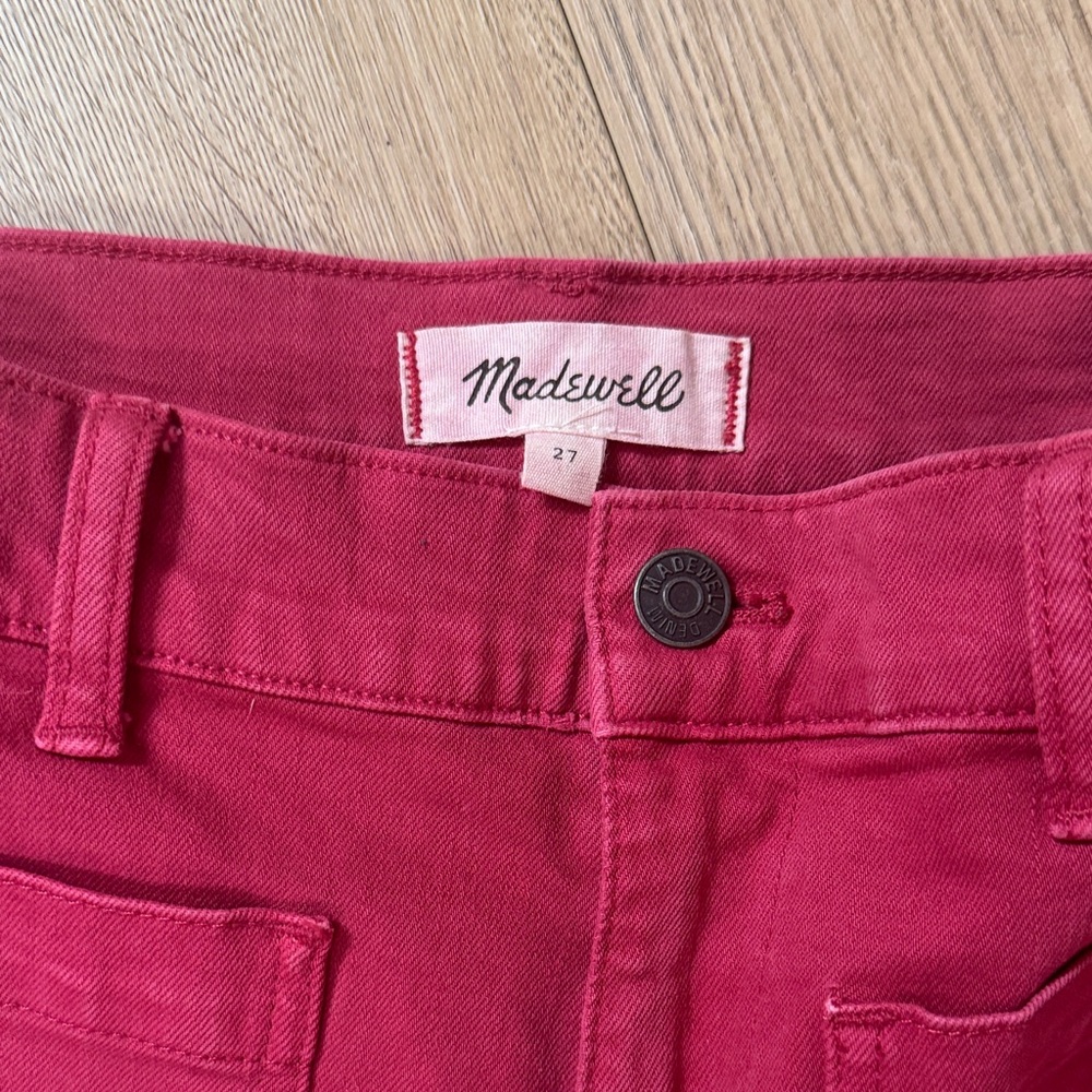 Madewell Raspberry Red Denim Shorts - Picture 2 of 3